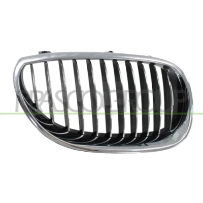 Imagen de PRASCO BM0472003 Parrilla Delante, derecha cromo/negro BMW: 5 Berlina