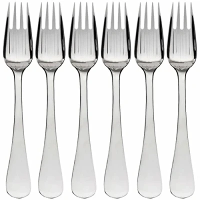 Imagen de Tenedores Acero Inoxidable Especiales para Arroces. Set de Cubiertos Modernos Paella. Llevar y Sorprender con la Cuchara Tenedor 2 en 1 20 cm (6 Unidades)