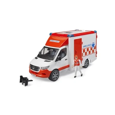 Imagen de bruder 02676 Mercedes Benz Sprinter ambulancia módulo integrado de luz y sonido, vehículo emergencia,