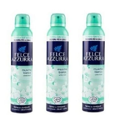Imagen de Felce Azzurra Aria Casa Ambientador de talco y almizcle blanco, 6 unidades, 250 ml