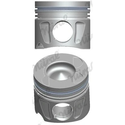 Imagen de NÜRAL 87 427400 70 Pistóns 83 para cilindro 4 6 con canal de refrigeración, soporte segmento pistón, Biela trapecial
