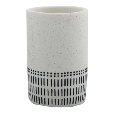 Imagen de Spirella Vaso para CEPILLOS DE Dientes Yuma Negro Y Arena, Blanco, Único