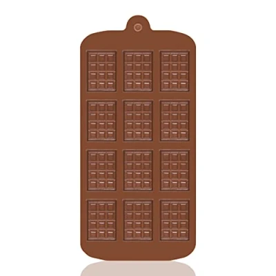 Imagen de JEJA Moldes de Chocolate, Molde Chocolate Silicona Antiadherente, Mini para Gofres Antiadherente con 12 Cavidades, Hacer Dulces, Gofres, Pudín