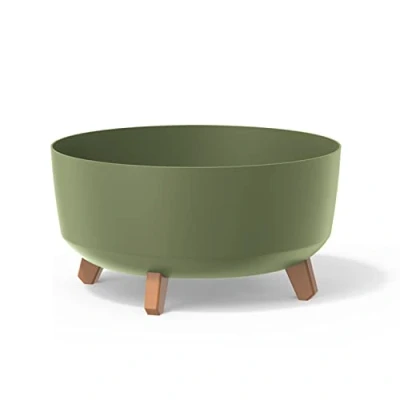 Imagen de Macetero color verde tierra,sin depósito , colección GRACIA de 38 x 19,5 cm, capacidad 14,3 L.
