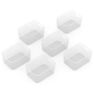 Imagen de Cetomo 8L* 6 Cesta de almacenamiento Contenedores Organizadores domésticos con asas para cocina, oficina, encimeras, armarios, dormitorios y baños