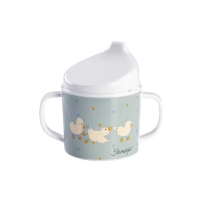 Imagen de Sterntaler Taza con asa, diseño de pato Edda Lou, accesorio extraíble y base antideslizante, para niños niñas
