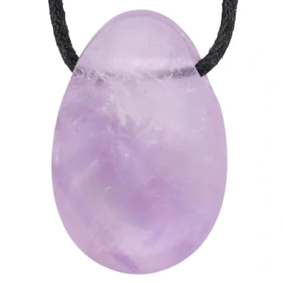Imagen de Lebensquelle Plus colgante de gota Amatista brillante piedra perforada con cinta algodón piedras preciosas de, Piedra,