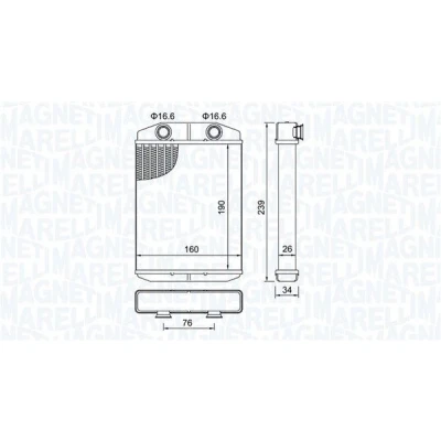 Imagen de MAGNETI MARELLI 350218507000 Radiador de Calefaccion