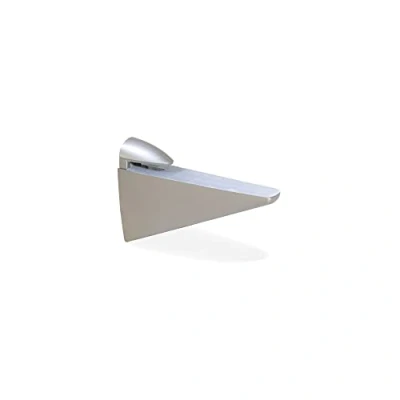 Imagen de Emuca Lote de 2 soportes mod. Halcon para estante madera o cristal espesor 8 40mm acabado pintado aluminio