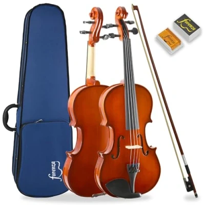 Imagen de Forenza Prima, Conjunto De Violín Tamaño Completo Con Diapasón Madera, Clavijas Ébano, Estuche Rígido Liviano, Arco Colofonia, Cuerdas Núcleo Acero