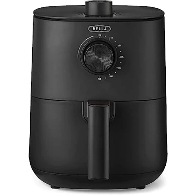 Imagen de BELLA Freidora de aire 3 L, Sin Precalentamiento, Aceite, Sartén Antiadherente y Bandeja para Elementos Crujientes Aptas Lavavajillas Facilitar la Limpieza, Color Negro Mate