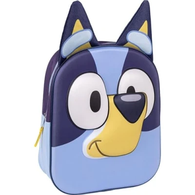 Imagen de Mochila Escolar Infantil de Bluey Color Azul 25x31x10 cm Fabricada en Poliéster y EVA Pequeña con Cierre Cremallera Asas Regulables Producto Original Diseñado España