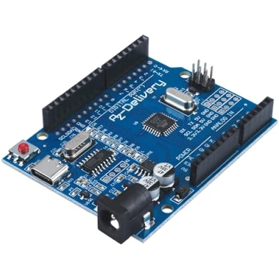 Imagen de AZDelivery 1 placa de microcontrolador AZ ATmega328 con conector USB C que incluye libro electrónico