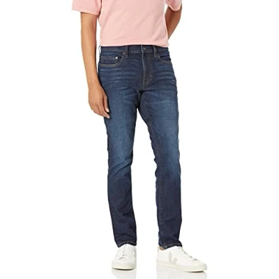 Imagen de Amazon Essentials Pantalón Vaquero Elástico de Ajuste Ceñido Hombre, Lavado Índigo, 31W / 28L