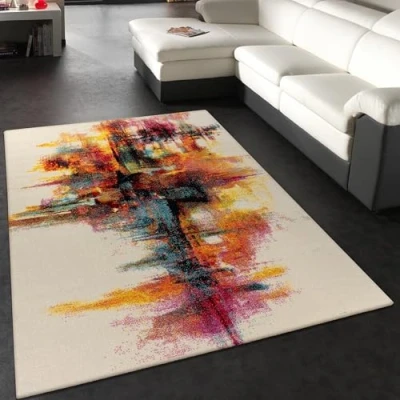 Imagen de Mia&#039;s Teppiche Alfombra Moderna Splash de diseñador, Multicolor, 10 6 27 18, en Embalaje Original, tamaño: 80 x 150 cm, 18