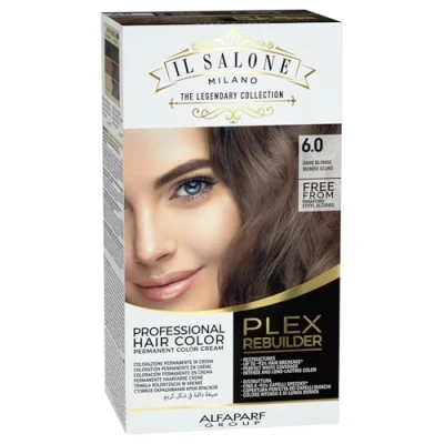 Imagen de Alfaparf Milano Il Salone Plex Rebuilder Color Kit 6.0 Rubio Oscuro coloración permanente en crema