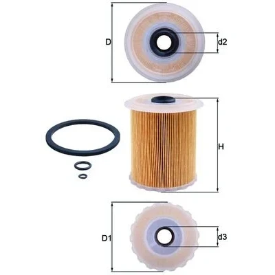 Imagen de MAHLE ORIGINAL KX 75D Filtro Combustible Cartucho filtrante RENAULT: MEGANE 1 Classic, 1, CLIO
