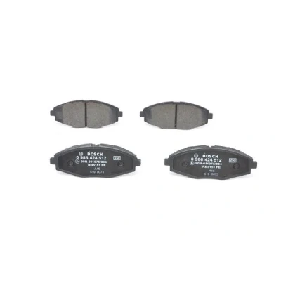 Imagen de BOSCH 0 986 424 512 Juego de pastillas freno Low Metallic Chapa antichirridos, con instrucciones montaje DAEWOO: Matiz I Hatchback