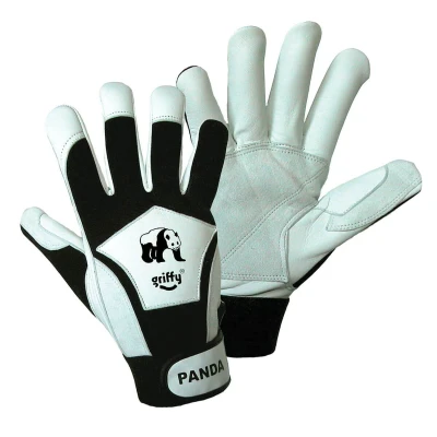 Imagen de L+D 1730 9 Guantes de protección negro/blanco Cuero napa cabra 9, EN 388:2016