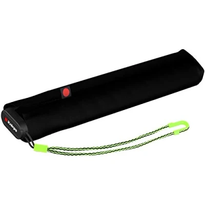 Imagen de Knirps Taschenschirm Ultra US.050 Slim Manual leicht und flach Sturmfest Resistente al viento 21 cm, Negro neón, Medium