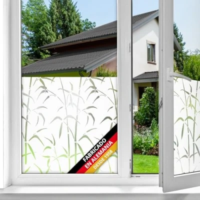 Imagen de d c fix vinilo adhesivo para cristales ventanas Bambú estático opaco translúcido privacidad decorativo mampara de ducha baño lámina pegatina 45 cm x 1,5 m