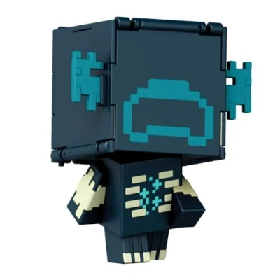 Imagen de Mattel Minecraft Flippin&#039; Figs con juego antiestrés 2 en 1, juguete a escala de 3.75 pulgadas cabeza grande y diseño pixelado (los personajes pueden variar)