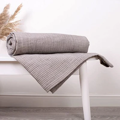 Imagen de Appletree Loft Verity Colcha 100% algodón, 150 x 200 cm, Color Gris
