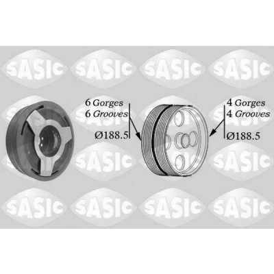 Imagen de SASIC 9001806 Polea de Cigüeñal AUDI: A4 B6 Berlina, A6 C5 Avant, B7 VOLKSWAGEN: Passat B5 GP Berlina