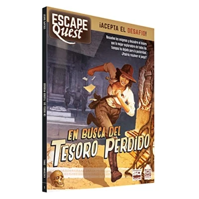 Imagen de SD GAMES Escape Quest 1: En Busca del Tesoro Perdido Libro Aventura de Lógica, Ingenio y Aventuras Papel 19x27x0,3cm 285 Desafíos