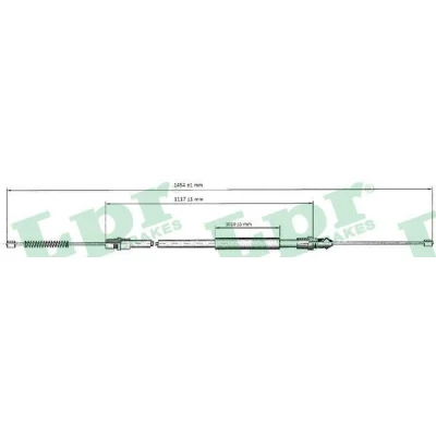 Imagen de LPR C0692B Cable de Freno Mano 1460/1125 Tambor RENAULT: CLIO 1 Kasten,