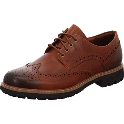 Imagen de Clarks Batcombe Wing, Zapatos de Cordones Derby Hombre, Marrón (Dark Tan Leather), 46 EU