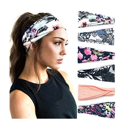 Imagen de DRESHOW 6 Piezas Diadema para Mujer Yoga Correr Diademas Deportes Entrenamiento Bandas el Cabello Lindo Accesorio