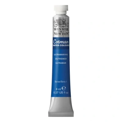 Imagen de Winsor &amp; Newton Cotman 8840115 Pintura de acuarela estudio, colores vivos con muy buenas propiedades procesamiento, tubo 8 ml, ultramarina