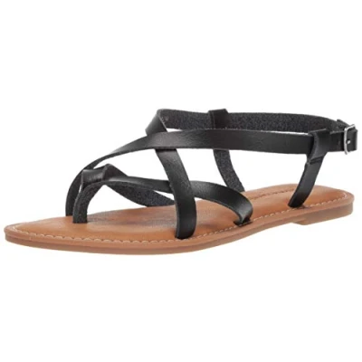 Imagen de Amazon Essentials Sandalias de Tiras Informal Mujer, Negro, 35 EU