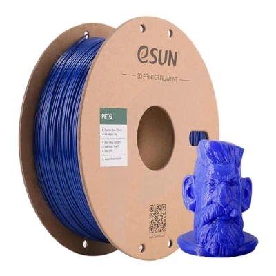Imagen de eSUN Filamento PETG 1.75mm, Impresora 3D PETG, Precisión Dimensional +/ 0.05mm, 1KG Carrete (2.2 LBS) para de Impresión 3D, Azul Solido
