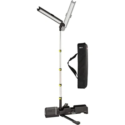 Imagen de Brennenstuhl Multi Battery foco LED con trípode 6050 MA (7700lm, IP54, altura ajustable hasta 140cm, compatible baterías de 18V 10 fabricantes diferentes, sin batería, Engineered in Germany)