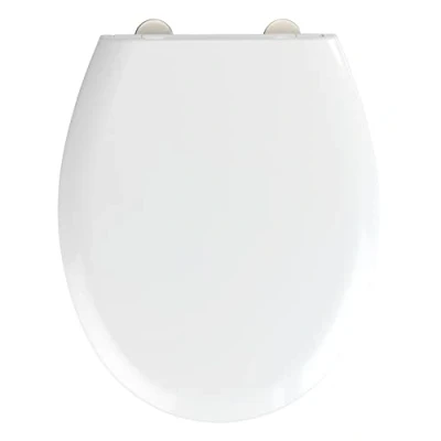 Imagen de WENKO Tapa de WC Rieti Asiento inodoro con dispositivo automático descenso, 350 KG carga Blanco