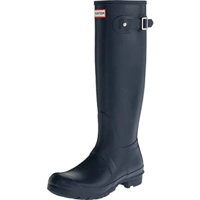 Imagen de Hunter Original Tall Botas de caña larga sin forro para mujer, Navy, 41 EU
