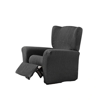Imagen de Estoralis Vega Funda Sillon de Diseño Moderno Tejido Elastico Gris para Relax 70 a 90 cm. Protector Adaptable Todo Tipo Sillones