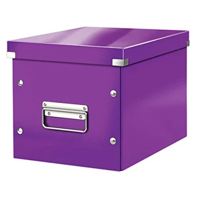 Imagen de Leitz Caja de almacenaje cúbica, Tamaño mediano, Púrpura, Click &amp; Store, 61090062