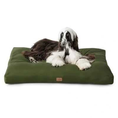 Imagen de Bedsure Cama Perro Impermeable Extra Grande 120x90x10 cm Colchón Lavable, Cojín Antipelo y Suave, Verde Oscuro, XXL
