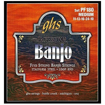 Imagen de GHS PF 180 Banjo M Acero Inoxidable 5 cuerdas (lazo)