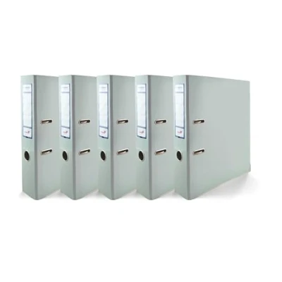 Imagen de Netuno 5x Archivadores de archivos 5 unidades DIN A4 edición Premium color azul pastel 2 anillas 75 mm plástico anchas para oficina archivador