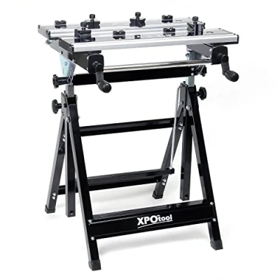 Imagen de XPOtool Banco de trabajo plegable carga máxima 100 kg ajustable en altura 77 107cm inclinable