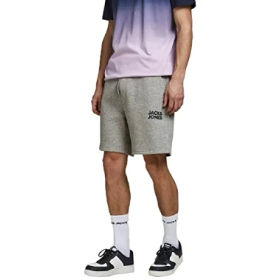 Imagen de Jack &amp; Jones JJINEWSOFT Sweat Shorts GMS Pantalones Cortos, Light Grey Melange, L para Hombre