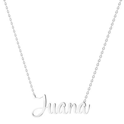 Imagen de various Collar Nombre Juana Acero Inoxidable Colgante Personalizado Plateado para Mujer Regalos Personalizados Madres Niña Parejas, Mejor Amiga