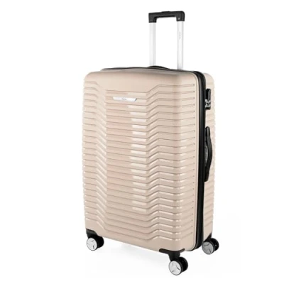 Imagen de ITACA Maleta Viaje Grande, Grande 23 Kilos, Maletas De Viaje, Grandes con Espacio y Comodidad. Material Resistente PP. Candado combinacion TSA, Taupe