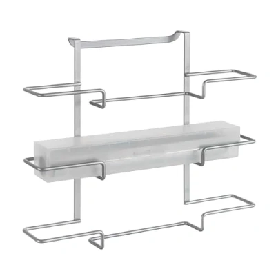 Imagen de Metaltex GALILEO Colgador Triple Rollo. Acabado POLYTHERM color Gris. Dimensiones: 36x9x30 cm