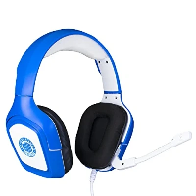 Imagen de Konix My Hero Academia Cascos universales de gaming con cable, altavoces 40 mm, micrófono flexible hasta 45, blanco y azul