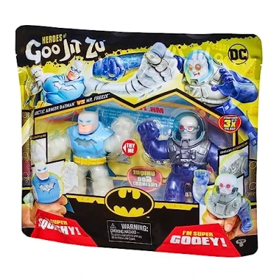 Imagen de Heroes of Goo Jit Zu Figura de Accion Bandai DC Pack 2 Figuras Batman VS MR Freeze Multicolor CO41393